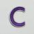 Patch it! | Design 110 | Letter: C | iron-on | 4x3 cm | lilac