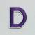 Patch it! | Design 110 | Letter: D | iron-on | 4x3,3 cm | lilac