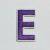 Patch it! | Design 110 | Letter: E | iron-on | 4x2,3 cm | lilac
