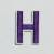 Patch it! | Design 110 | Letter: H | iron-on | 4x2,2 cm | lilac
