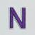 Patch it! | Design 110 | Letter: N | iron-on | 4x3 cm | lilac
