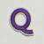 Patch it! | Design 110 | Letter: Q | iron-on | 4,4x3,2 cm | lilac