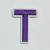 Patch it! | Design 110 | Letter: T | iron-on | 4x3 cm | lilac