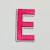 Patch it! | Design 111 | Letter: E | iron-on | 4x2,3 cm | bright pink