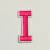Patch it! | Design 111 | Letter: I | iron-on | 4x1,2 cm | bright pink