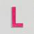 Patch it! | Design 111 | Letter: L | iron-on | 4x2,2 cm | bright pink