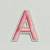 Patch it! | Design 112 | Letter: A | iron-on | 4x3,5 cm | pink