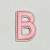 Patch it! | Design 112 | Letter: B | iron-on | 4x2,2 cm | pink