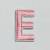 Patch it! | Design 112 | Letter: E | iron-on | 4x2,3 cm | pink