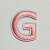 Patch it! | Design 112 | Letter: G | iron-on | 4x3,2 cm | pink