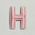 Patch it! | Design 112 | Letter: H | iron-on | 4x2,2 cm | pink