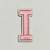 Patch it! | Design 112 | Letter: I | iron-on | 4x1,2 cm | pink