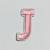 Patch it! | Design 112 | Letter: J | iron-on | 4x2 cm | pink