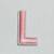Patch it! | Design 112 | Letter: L | iron-on | 4x2,2 cm | pink