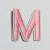 Patch it! | Design 112 | Letter: M | iron-on | 4x3,5 cm | pink