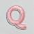 Patch it! | Design 112 | Letter: Q | iron-on | 4,4x3,2 cm | pink