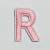 Patch it! | Design 112 | Letter: R | iron-on | 4x3 cm | pink