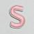 Patch it! | Design 112 | Letter: S | iron-on | 4x2,8 cm | pink
