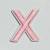 Patch it! | Design 112 | Letter: X | iron-on | 4x3,5 cm | pink