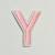 Patch it! | Design 112 | Letter: Y | iron-on | 4x3,2 cm | pink