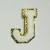 Patch it! | Design 113 | Letter: J | iron-on | 6x4,5 cm | white