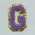 Patch it! | Design 114 | Letter: G | iron-on | 6x4 cm | violet