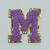 Patch it! | Design 114 | Letter: M | iron-on | 6x5,6 cm | violet