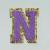 Patch it! | Design 114 | Letter: N | iron-on | 6x5 cm | violet