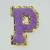 Patch it! | Design 114 | Letter: P | iron-on | 6x4,3 cm | violet
