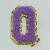 Patch it! | Design 114 | Buchstabe: Q | aufbügelbar | 6x4,1 cm | violett