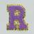 Patch it! | Design 114 | Letter: R | iron-on | 6x5 cm | violet