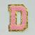 Patch it! | Design 115 | Buchstabe: D | aufbügelbar | 6x4,3 cm | rosa