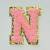 Patch it! | Design 115 | Buchstabe: N | aufbügelbar | 6x5 cm | rosa