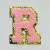 Patch it! | Design 115 | Buchstabe: R | aufbügelbar | 6x5 cm | rosa
