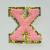 Patch it! | Design 115 | Buchstabe: X | aufbügelbar | 6x5,3 cm | rosa