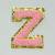 Patch it! | Design 115 | Buchstabe: Z | aufbügelbar | 6x4,7 cm | rosa