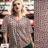 Soft Shadow Dots (Double Gauze flat) - ECO - Soft Mocha 