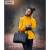 REMNANTS | 100 cm | Organic French Terry brushed - GOTS mustard