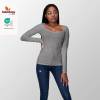 RESTSTÜCK | 110 cm | Bio Jersey - meliert - hellgrau