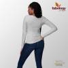 RESTSTÜCK | 110 cm | Bio Jersey - meliert - hellgrau