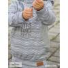 RESTSTÜCK | 110 cm | Bio Jersey - meliert - hellgrau