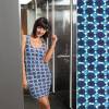RESTSTÜCK | 120 cm | Indigo Waves (Viskose-Lycra) - ECO - blau