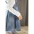 RESTSTÜCK | 150 cm | Jeanslook (French Terry) - GOTS - himmelblau