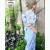 RESTSTÜCK | 150 cm | Jeanslook (French Terry) - GOTS - himmelblau