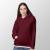 RESTSTÜCK | 160 cm | Bio French Terry (brushed) - GOTS - dunkel-bordeaux