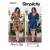 Simplicity Schnittmuster Damen Kleid Mini / Midi #9329.H5 Gr. 32-40
