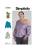 Simplicity Schnittmuster Damen One-Shoulder Tops mit Schalkragen ärmellos/Langarm #9851.W2 Gr. 46-58