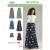 Simplicity Schnittmuster-Set Damen Hosen mit weitem Bein und Wickelrock #1069.P5 Gr. 38-46