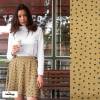 Sketchy Hearts (Musselin flat) - ECO - Honey Brown  
