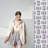 Striped Squares (Popeline) - ECO - lila